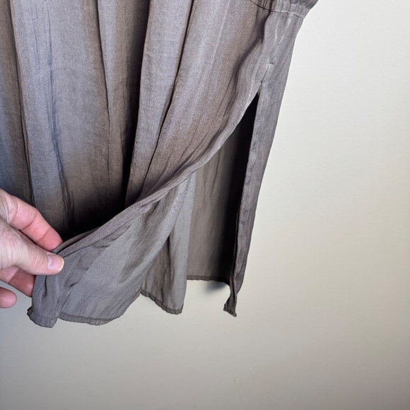 Aerie NEW Pull-On Semi-Sheer Maxi Skirt Beach Cover-Up Gray Large Cargo Pockets - Picture 4 of 15